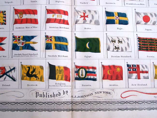 Johnson's 'New Chart of National Emblems' published in New York in 1863.